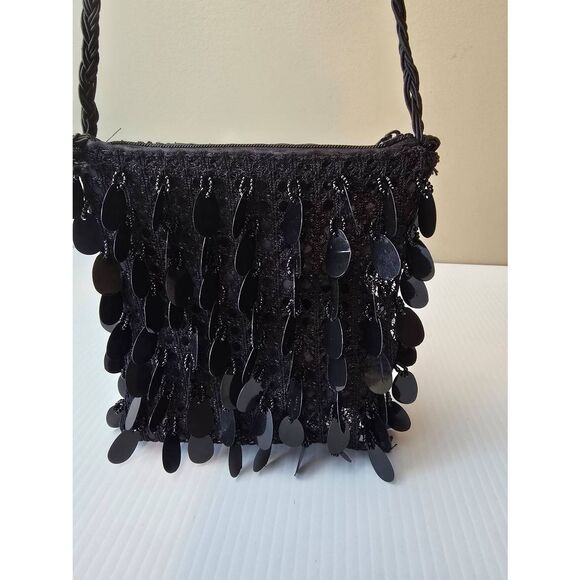 Evening Bag Black Sequined - Picture 3 of 8